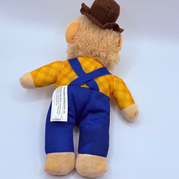 Berenstain Bears Papa Bear Plush 2023 Greenbrier Yellow Plaid Shirt Overalls - Picture 2 of 5